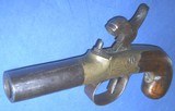 * Antique 1840s BRASS FRAME PERCUSSION POCKET MUFF PISTOL "PERRY" LONDON - 11 of 11