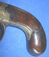 * Antique 1840s BRASS FRAME PERCUSSION POCKET MUFF PISTOL "PERRY" LONDON - 9 of 11