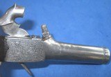 * Antique 1850s ENGLISH PERCUSSION POCKET MUFF PISTOL .30 CAL. M29 - 5 of 10