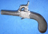 * Antique 1850s ENGLISH PERCUSSION POCKET MUFF PISTOL .30 CAL. M29 - 2 of 10