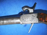 * Antique SMALL 1850s PERCUSSION 5" POCKET DERRINGERMUFF PISTOL .28 CAL. - 8 of 9