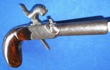 * Antique SMALL 1850s PERCUSSION 5" POCKET DERRINGERMUFF PISTOL .28 CAL. - 3 of 9
