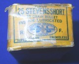 * Vintage AMMO .25 STEVENS RF RIMFIRE SHORT CIL DOMINION FULL BOX 50 - 5 of 6