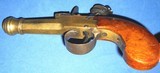 * Antique FLINTLOCK POCKET - MUFF PISTOL SOLID BRASS - 12 of 12