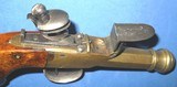 * Antique FLINTLOCK POCKET - MUFF PISTOL SOLID BRASS - 9 of 12