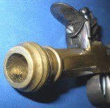 * Antique FLINTLOCK POCKET - MUFF PISTOL SOLID BRASS - 4 of 12