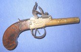* Antique 18th CENTURY FLINTLOCK DOUBLE SxS PISTOL SELDOM SEEN PROJECT - 1 of 13