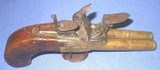 * Antique 18th CENTURY FLINTLOCK DOUBLE SxS PISTOL SELDOM SEEN PROJECT - 10 of 13