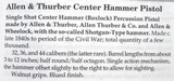 * Antique 1840s ALLEN THURBER CENTER HAMMER PERCUSSION PISTOL .36 CAL. - 3 of 19