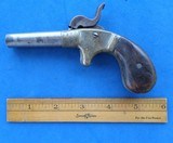 Antique A.S.T HERO .34 CAL. PERCUSSION DERRINGER SCREW OFF BARREL WORKING - 6 of 10