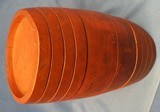 REVOLUTIONARY
WAR RUNDLET 1770-1810 WOODEN CANTEEN OLD RED PAINT FOUND IN MAINE - 14 of 15