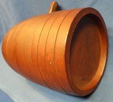 REVOLUTIONARY
WAR RUNDLET 1770-1810 WOODEN CANTEEN OLD RED PAINT FOUND IN MAINE - 3 of 15