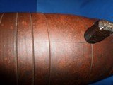 REVOLUTIONARY
WAR RUNDLET 1770-1810 WOODEN CANTEEN OLD RED PAINT FOUND IN MAINE - 6 of 15