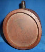 REVOLUTIONARY
WAR RUNDLET 1770-1810 WOODEN CANTEEN OLD RED PAINT FOUND IN MAINE - 4 of 15