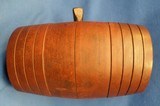 REVOLUTIONARY
WAR RUNDLET 1770-1810 WOODEN CANTEEN OLD RED PAINT FOUND IN MAINE - 15 of 15