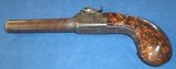 Antique 1850 BELGIAN PERCUSSION HIDDEN TRIGGER PISTOL MAINSPRING PROJECT BURL GRIP $99 - 2 of 16
