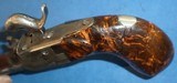 Antique 1850 BELGIAN PERCUSSION HIDDEN TRIGGER PISTOL MAINSPRING PROJECT BURL GRIP $99 - 8 of 16