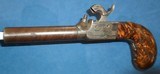 Antique 1850 BELGIAN PERCUSSION HIDDEN TRIGGER PISTOL MAINSPRING PROJECT BURL GRIP $99 - 7 of 16