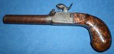 Antique 1850 BELGIAN PERCUSSION HIDDEN TRIGGER PISTOL MAINSPRING PROJECT BURL GRIP $99 - 13 of 16