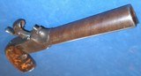 Antique 1850 BELGIAN PERCUSSION HIDDEN TRIGGER PISTOL MAINSPRING PROJECT BURL GRIP $99 - 5 of 16