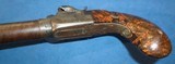 Antique 1850 BELGIAN PERCUSSION HIDDEN TRIGGER PISTOL MAINSPRING PROJECT BURL GRIP $99 - 12 of 16