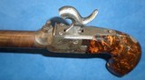Antique 1850 BELGIAN PERCUSSION HIDDEN TRIGGER PISTOL MAINSPRING PROJECT BURL GRIP $99 - 11 of 16