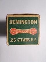 SCARCE REMINGTON .25 STEVENS LONG RF AMMO FULL BOX DOG BONE, MINTY - 6 of 7