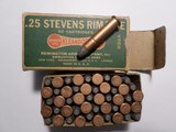 SCARCE REMINGTON .25 STEVENS LONG RF AMMO FULL BOX DOG BONE, MINTY - 7 of 7