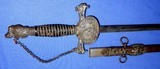 Antique 1890 FRATERNAL SWORD SIR KNIGHT PYTHIAS SWORD & SCABBARD HENDERSON AMES - 2 of 7