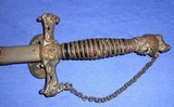 Antique 1890 FRATERNAL SWORD SIR KNIGHT PYTHIAS SWORD & SCABBARD HENDERSON AMES - 5 of 7