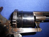 Antique 1860s LEFAUCHEUX STYLE BELGIUM PINFIRE FOLDING TRIGGER POCKET REVOLVER 7.65 mm - 12 of 12