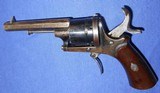 Antique 1860s LEFAUCHEUX STYLE BELGIUM PINFIRE FOLDING TRIGGER POCKET REVOLVER 7.65 mm - 10 of 12