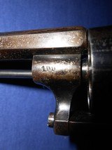 Antique 1860s LEFAUCHEUX STYLE BELGIUM PINFIRE FOLDING TRIGGER POCKET REVOLVER 7.65 mm - 11 of 12