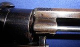 Antique 1860s LEFAUCHEUX STYLE BELGIUM PINFIRE FOLDING TRIGGER POCKET REVOLVER 7.65 mm - 5 of 12