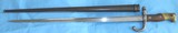 1880 FRENCH GRAS MILITARY BAYONET MATCHING SCABBARD SCARCE OUDRY PARIS - 1 of 12