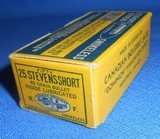 SCARCE AMMO .25 RF STEVENS SHORT FULL CRISP NOS BOX OF 50 - 4 of 5