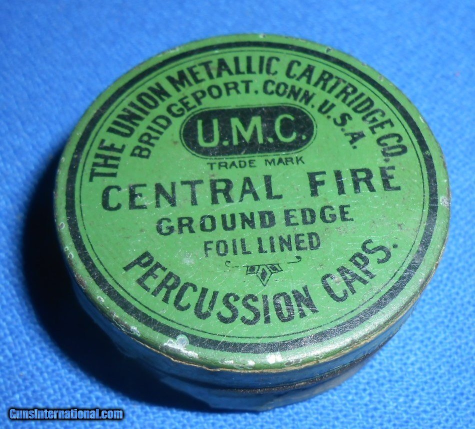 A. VINTAGE UMC PERCUSSION CAPS GROUNDED EDGE NEAR FULL