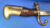 Antique 1880 FRENCH GRAS MILITARY RIFLE BAYONET & SCABBARD MATCHING - 3 of 7