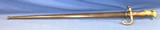 Antique 1880 FRENCH GRAS MILITARY RIFLE BAYONET & SCABBARD MATCHING - 2 of 7