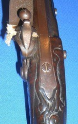 Vintage KENTUCKY RIFLE MAKER SIGNED GOLDEN AGE STYLE LEFT HAND FLINTLOCK - 11 of 20