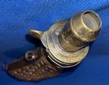 Antique 1860s POWDER FLASK RILING #433 DIXON'S BASKET WEAVE LARGE 10" - 5 of 6