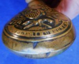 Antique ORIGINAL CIVIL WAR ERA DOUBLE EAGLE POWDER FLASK FOR CASED COLT & OTHERS - 13 of 13