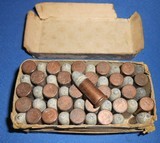 .38 RIMFIRE SHORT UMC 50 ROUNDS VERY CLEAN AMMO FOR ITS AGE 2 PART BOX IS IN ROUGH SHAPE - 2 of 7