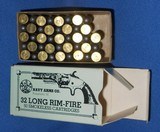 Vintage NAVY ARMS .32 rf LONG AMMO BOX OF 43 SUREFIRE CARTRIDGES