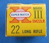 Vintage AMMO WESTERN SUPER X MATCH MARK 111 .22 LONG RIFLE FULL BOX - 7 of 8