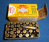 Vintage AMMO WESTERN SUPER X MATCH MARK 111 .22 LONG RIFLE FULL BOX - 1 of 8