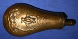 Antique POWDER FLASK 2 PHEASANTS BIRDS HANGING FROM TREE BRANCH - 11 of 15