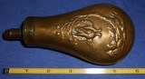 Antique POWDER FLASK 2 PHEASANTS BIRDS HANGING FROM TREE BRANCH - 15 of 15
