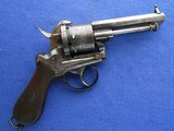 Antique 1860s CIVIL WAR ERA 9mm FRENCH PINFIRE REVOLVER - 1 of 15