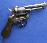 Antique 1860s CIVIL WAR ERA 9mm FRENCH PINFIRE REVOLVER - 2 of 15